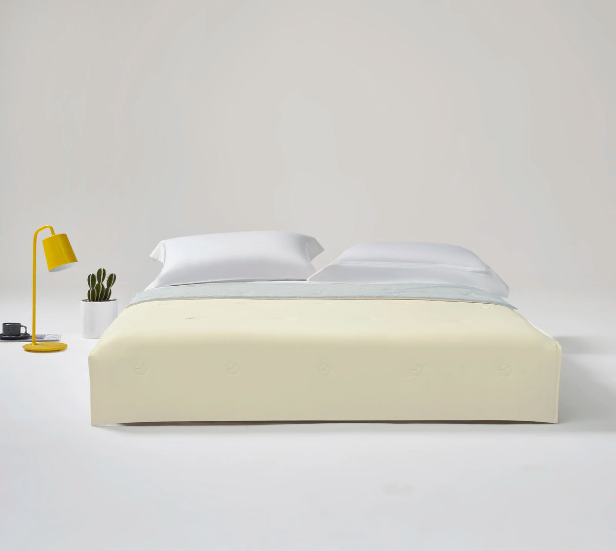 banana milk yellow CASUCA cooling comforter shown from the front