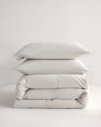 Folded oatmeal CASUCA cooling pet-hair-resistant bedding set