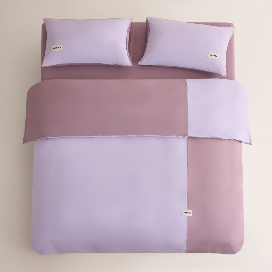 Purple Peecatboo pet-hair-resistant four-piece bedding set